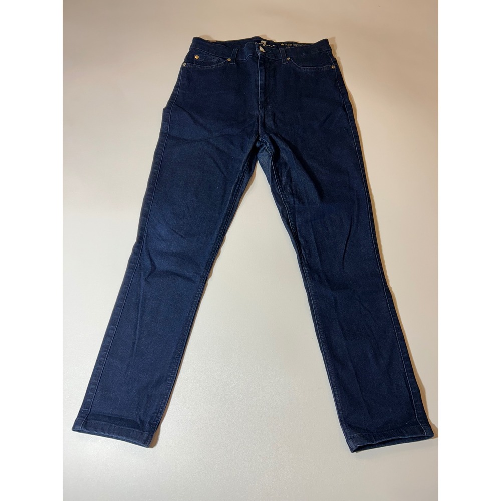 7 For All Mankind Jeans Women's 30 Blue Super High Waist Skinny AU8132646A